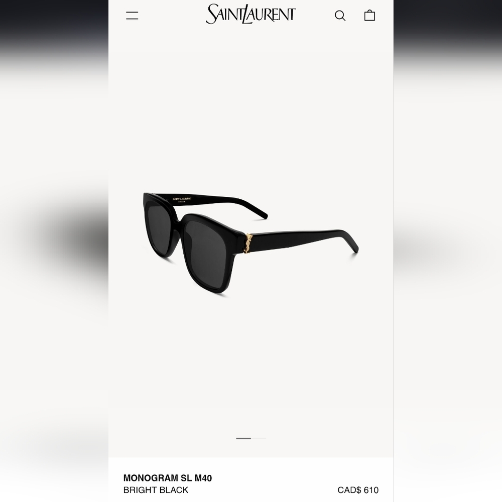 Brand New Saint Laurent Black Sunglasses